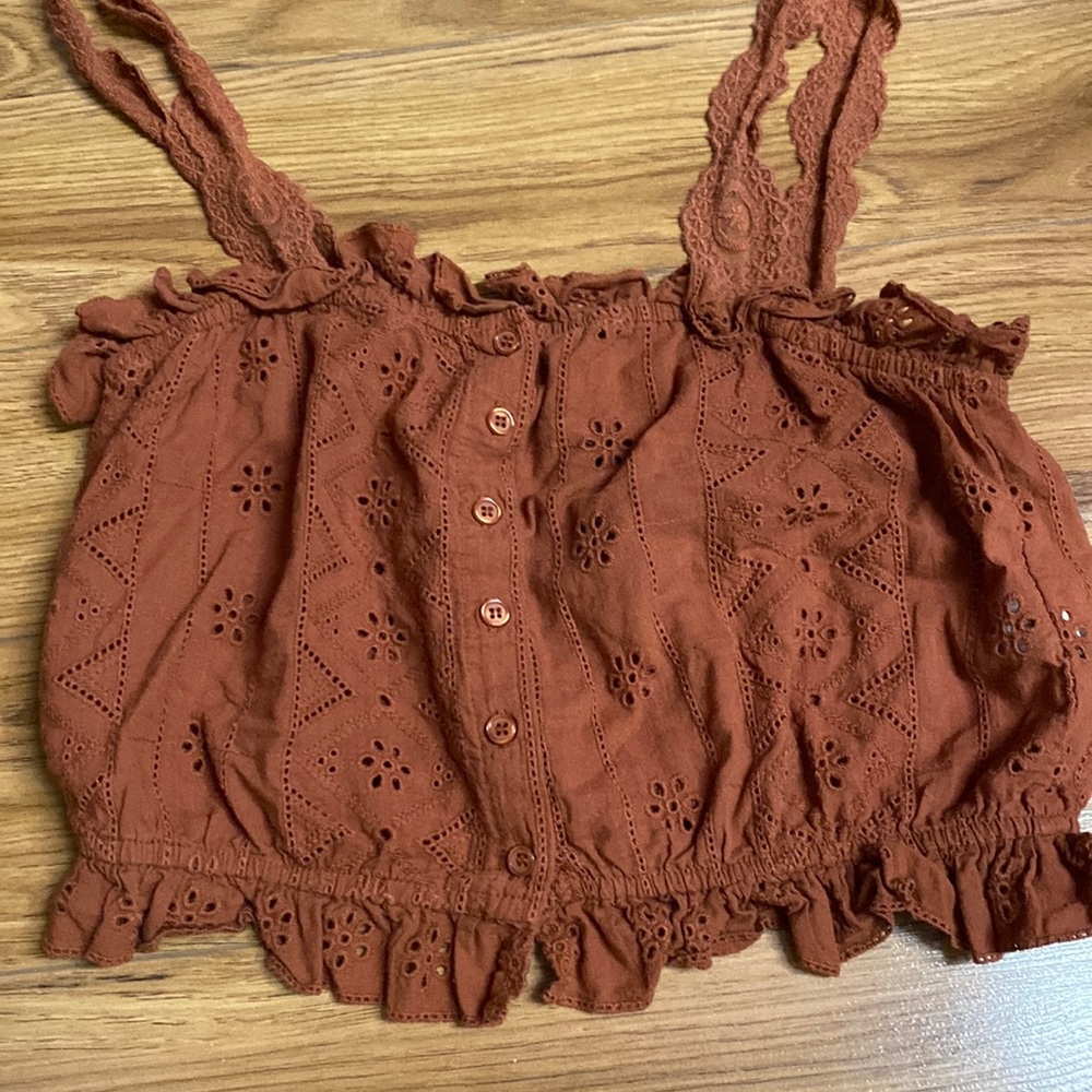 Forever 21 crop top, tank size medium burnt, orange